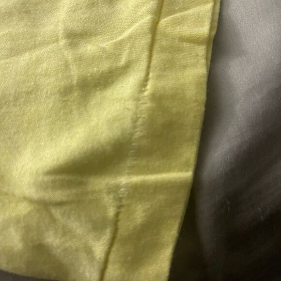 80s vintage custom canary yellow Hanes Fifty-Fifty tee shirt with splash print - Picture 9 of 12